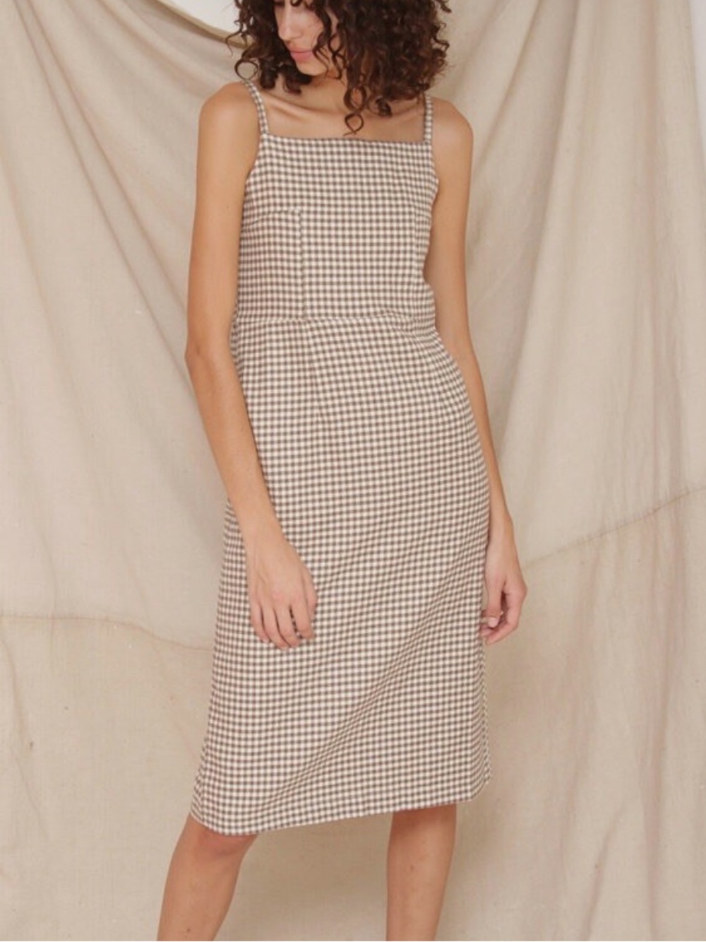 Rita Row Sore Checkered Midi Dress Size: M